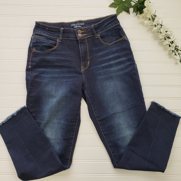 Maurices Denim - Maurices Hi-Rise Raw Edge Ankle Jean 10